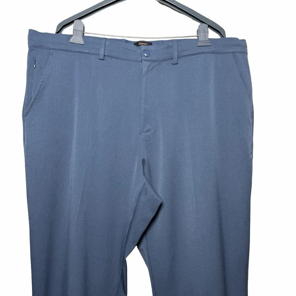 Quince Ultra Stretch 24/7 Smart Chino Pants Ocean Blue 42x34 Performance Casual